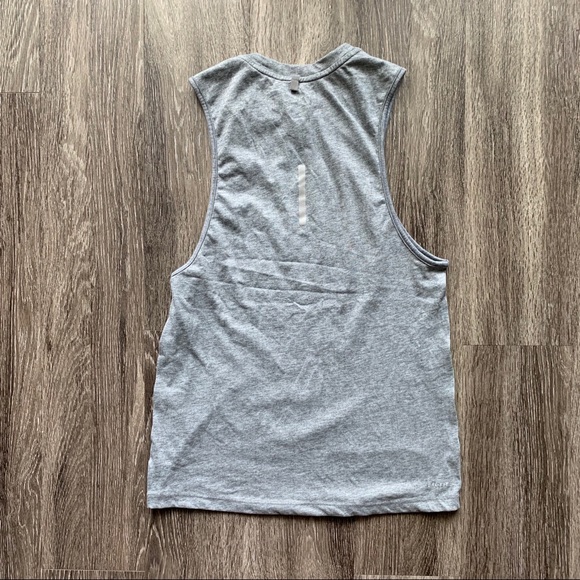 Nike Dri Fit Run Tank Top Grey Bright Green XS - Picture 4 of 13